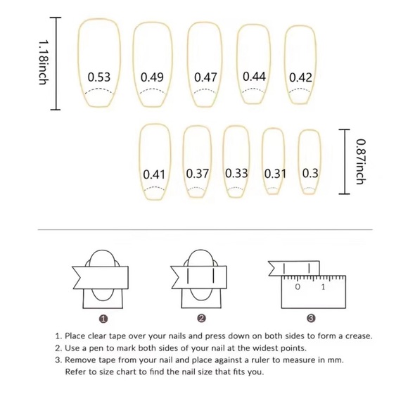 🆕 Glitter Butterfly Acrylic Coffin Fake Press On Nail Tips Medium Square - Picture 4 of 8